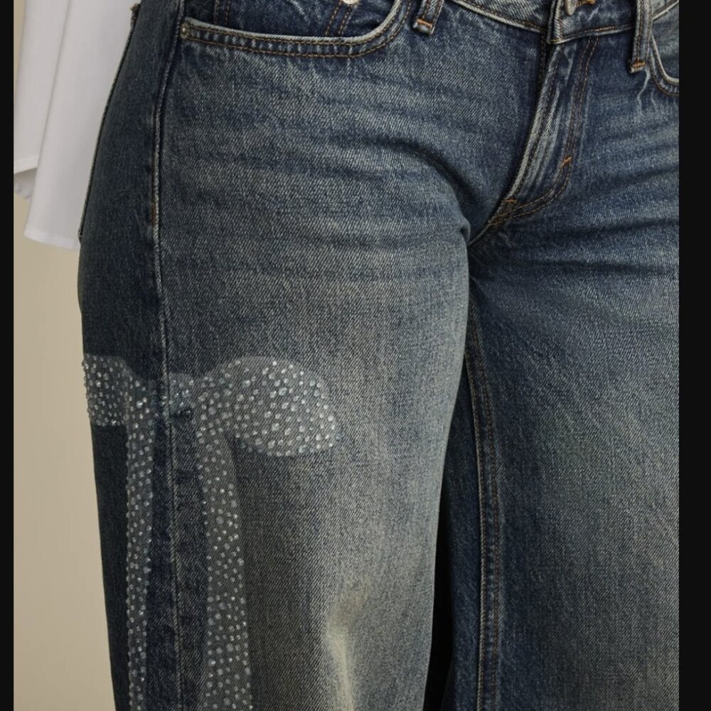 Lucky - Bow Jeans - Legend Super Low Rise ultra wide Gentle Droplets Wash - BNWT